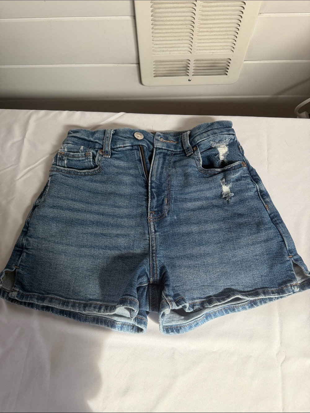American Eagle Outfitters High-Rise Distressed Jean Shorts